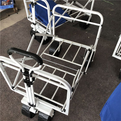 Retractable Handle Dilipat Camping Trolley Folding Wagon Dengan Roda Karet PP
