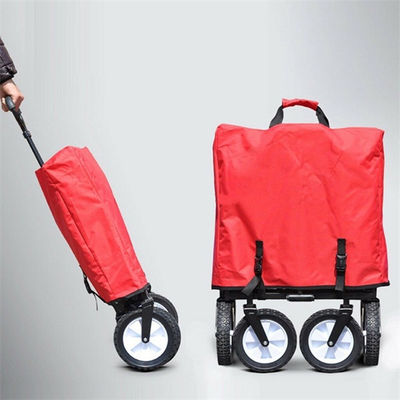 Fashion Dilipat Garden Cart Utilitas Luar Ruangan Red Dilipat Wagon