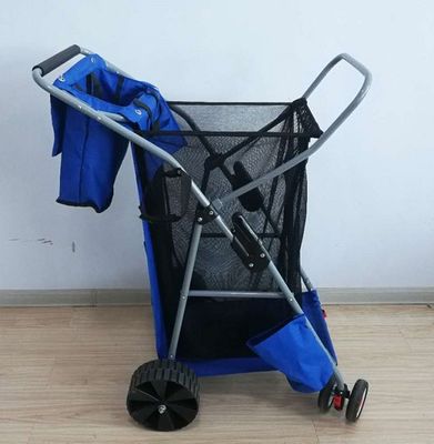 600D Oxford Fabric Folding Fishing Cart Dilipat Fishing Trolley Dengan Roda Besar