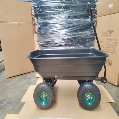 Kapasitas 50L Garden Dump Cart On Wheel Barrow Garden Tipper Truck