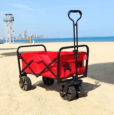 Roda Lebar Praktis Lipat Gerobak Pantai Pengelasan Industri Gerobak Lipat