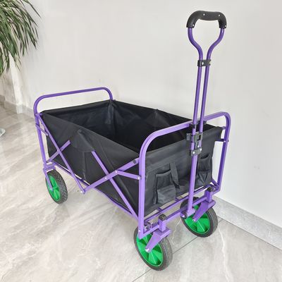 Stroller Gerobak Lipat Pegangan Dapat Ditarik Praktis Camping Cart Roda Custom