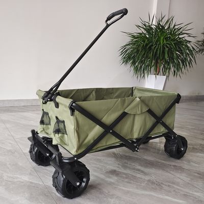Beach Wagon Cart Grocery Slider Cart Kereta Dorong Lipat Utilitas yang Dapat Dilipat