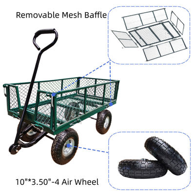 Ironton Steel Garden Cart 440 lb Kapasitas Heavy Duty Garden Dump Truck Karet Roda Inflatable