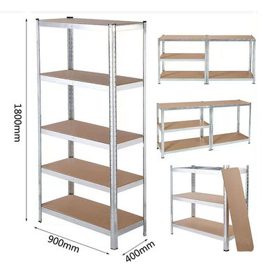 5 Rack Racking Rack logam yang dapat disesuaikan Multipurpose Boltless 180x90x40CM