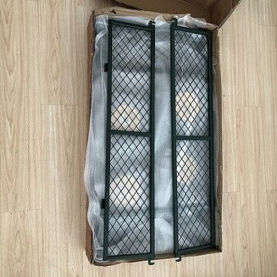 Heavy Duty 50L Garden Mesh Cart Yard Steel Mesh Wagon Outdoor Dengan 4 Roda