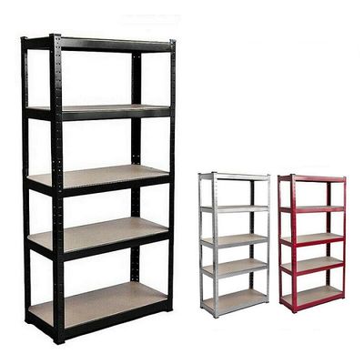5 Tiers Heavy Duty Boltless Rack Rak Logam Tanpa Baut Unit Rak Logam Garasi