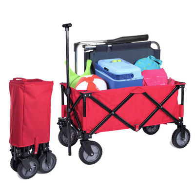 Outdoor Folding Wagon Trolley 600D Cart Utilitas Dilipat Dengan Roda