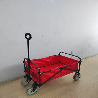 Easy Folding Beach Wagon 600D PVC Folding Wagon Untuk Bahan Makanan Ukuran Roda Kecil