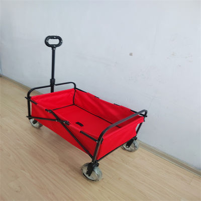 Easy Folding Beach Wagon 600D PVC Folding Wagon Untuk Bahan Makanan Ukuran Roda Kecil