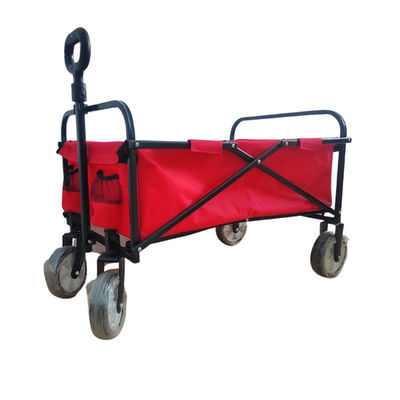 Easy Folding Beach Wagon 600D PVC Folding Wagon Untuk Bahan Makanan Ukuran Roda Kecil