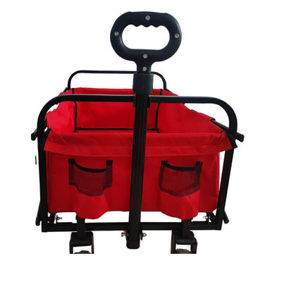 Easy Folding Beach Wagon 600D PVC Folding Wagon Untuk Bahan Makanan Ukuran Roda Kecil