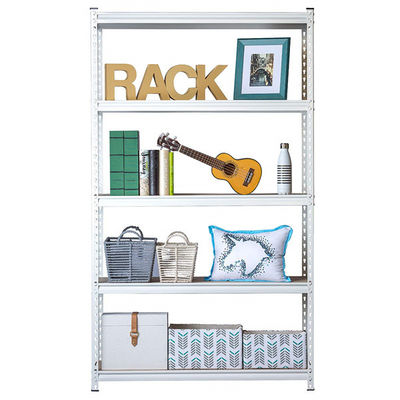 700 * 300 * 1500 Heavy Duty Metal Rack Shelving Adjustable Industrial White Boltless Rack