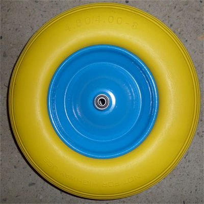4.00-8 Roda Pneumatik Padat Datar Bebas Ban Polyurethane Folding Wagon Beach Wheels