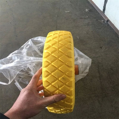 4.00-8 Roda Pneumatik Padat Datar Bebas Ban Polyurethane Folding Wagon Beach Wheels