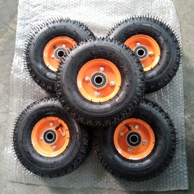Roda Trolley Pneumatik 10 Inch 350 4 6PR Roda Pneumatik Karet Untuk Taman