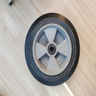 Wagon 8 Inch Solid Rubber Wheels Flat Replacement Ban Karet Padat Untuk Hand Truck
