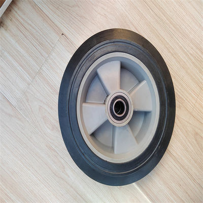 Wagon 8 Inch Solid Rubber Wheels Flat Replacement Ban Karet Padat Untuk Hand Truck