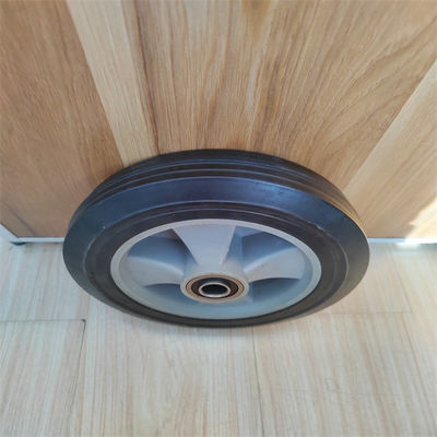 Wagon 8 Inch Solid Rubber Wheels Flat Replacement Ban Karet Padat Untuk Hand Truck