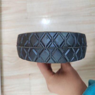 Roda Karet Padat Tugas Berat Kecil Roda Padat Pelek Logam 6 Inci Untuk Truk Tangan