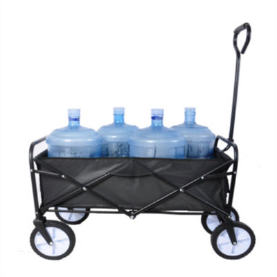 Outdoor Foldable Wagon Cart 105cm Folding Wagon Heavy Duty Untuk Garden Tool Set