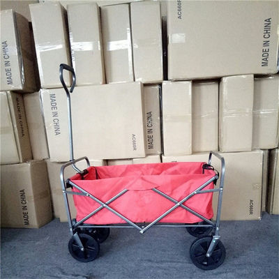 Transportasi Mudah Gerobak Gerobak Lipat 600D Portable Camping Trolley Hiking