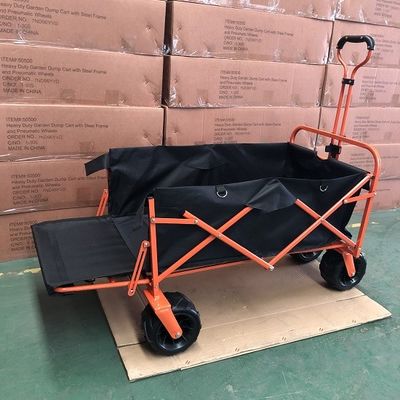 Kereta Wagon dengan Roda Lipat, Kereta Wagon Lipat Lipat Tailgate, Kereta Utilitas Portable Heavy Duty untuk Camping, Olahraga