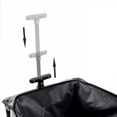 Tarik Lipat 600D Sepanjang Trolley Garden Wagon Folding Festival Trolley 108cm