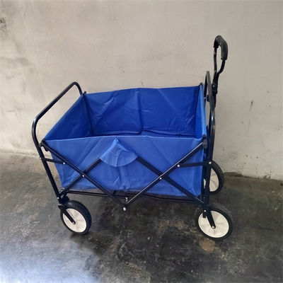 Metal Folding Beach Wagon Utility 600D Fabric Collapsible Wagon Untuk Bahan Makanan