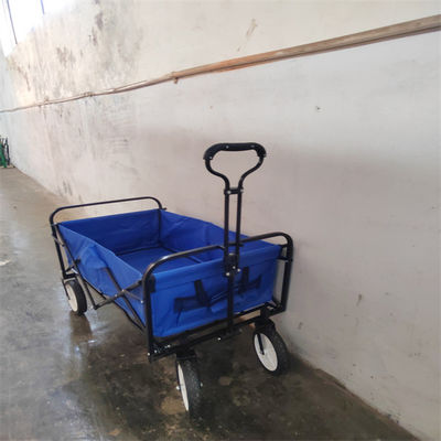 Metal Folding Beach Wagon Utility 600D Fabric Collapsible Wagon Untuk Bahan Makanan