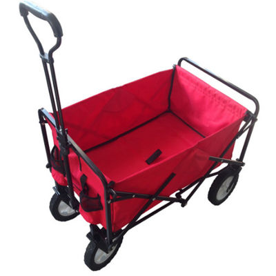 Fashion Dilipat Garden Cart Utilitas Luar Ruangan Red Dilipat Wagon