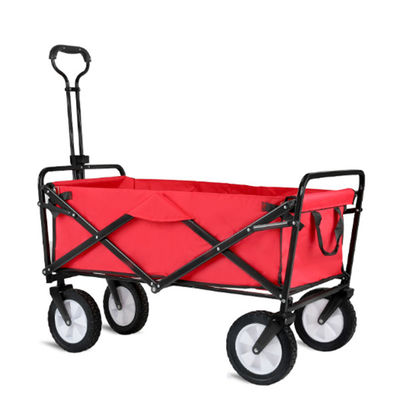 Fashion Dilipat Garden Cart Utilitas Luar Ruangan Red Dilipat Wagon