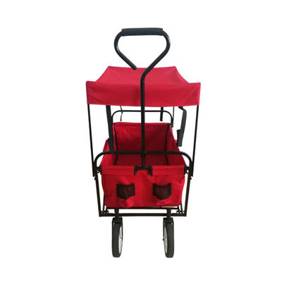 OEM Foldable Wagon Cart Bag Kids Beach Wagon Dengan Canopy Removable
