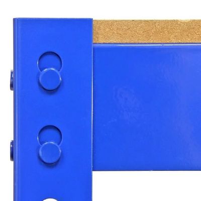 Boltless 5 Tier Metal Shelf Home Storage Unit Biru