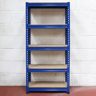 Boltless 5 Tier Metal Shelf Home Storage Unit Biru