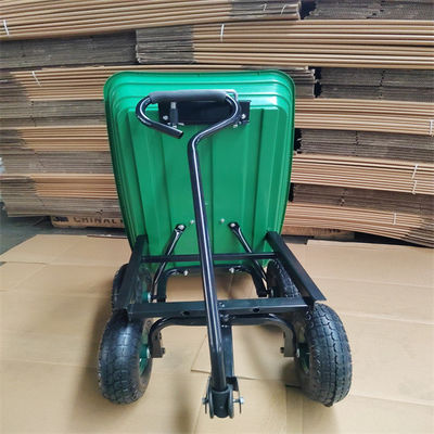 50L Baki Plastik Taman Dump Cart Garden Tipper Trolley Gerobak Pasir Dengan Pegangan