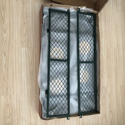 50L Utility Mesh Steel Garden Cart Folding Utility Wagon dengan Sisi yang Dapat Dihapus dan Roda 4,10/3,50-4 inci