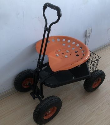 Kursi Kerja Bergulir Taman Tugas Berat Dengan Baki Alat Tanam Jeruk