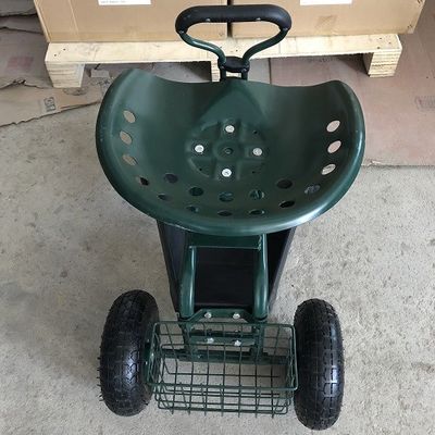 Adjustable Garden Rolling Work Seat Kursi Bergulir Untuk Berkebun Troli Dengan Kursi Putar