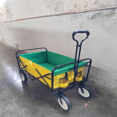 Aktivitas Penyimpanan Portable 4 Wheel Folding Beach Wagon Dengan Handle Adjustable