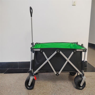 Camping Outdoor Folding Hand Pull Wagon Cart Dengan Roda PU Kain Kustom