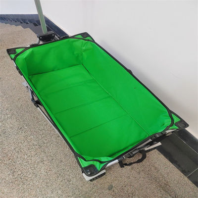 Camping Outdoor Folding Hand Pull Wagon Cart Dengan Roda PU Kain Kustom