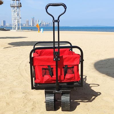 Roda Lebar Praktis Lipat Gerobak Pantai Pengelasan Industri Gerobak Lipat