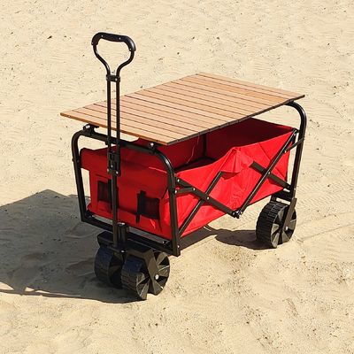Roda Lebar Praktis Lipat Gerobak Pantai Pengelasan Industri Gerobak Lipat
