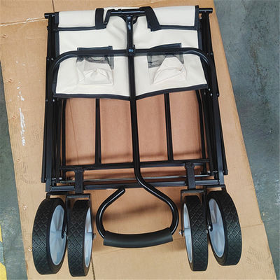 Pvc Wheels Camping Wagon Cart Trolley Bagasi Lipat Dengan Pegangan Tunggal Dan Kain