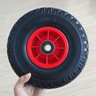 300-4 Red Rim Rubber Wheel 10 Inch Tire Garden Cart Gerobak Roda Pneumatik