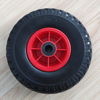 300-4 Red Rim Rubber Wheel 10 Inch Tire Garden Cart Gerobak Roda Pneumatik