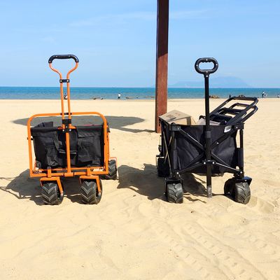 Wide Wheel Beach Folding Wagon Cart Bukaan Belakang Desain Tujuan Umum
