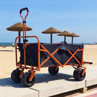 Wide Wheel Beach Folding Wagon Cart Bukaan Belakang Desain Tujuan Umum
