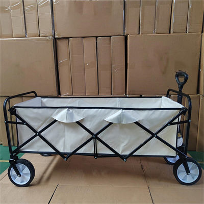 Kontrol Mudah Dilipat Keranjang Belanja Bingkai Logam Lipat Camping Wagon